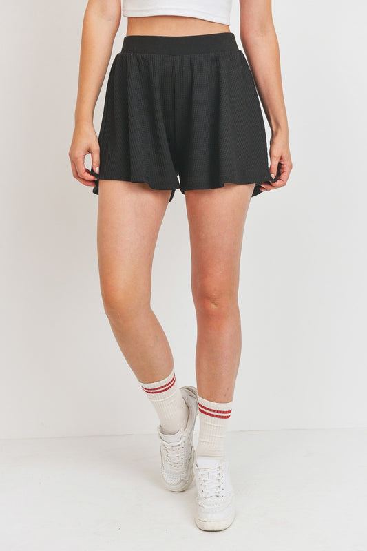 Flounce Shorts Micro Waffle