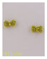 Bow earrings w/decorative rhinestones