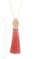 Teardrop Shape Tassel Pendant Necklace