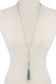 Cut Out Long Oval Bead Tassel Pendant Necklace