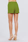Front Tie W/elastic Band Short Pants