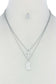 Stylish Double Layer Cross And Mary Necklace And Earring Set