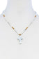 Chic Beaded And Cross Pendant Necklace