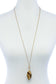 Fashion Oval Stone Pendant Long Necklace