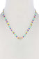 Hamsa Hand Charm Color Block Necklace