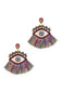 Hot Trendy Eye And Fan Tassel Drop Earring