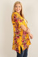 Plus Size Floral Print Kimono