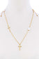 Triple Cross And Pearl Pendant Endless Necklace