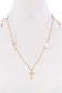Triple Cross And Pearl Pendant Endless Necklace