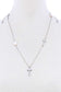 Triple Cross And Pearl Pendant Endless Necklace