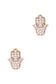 Trendy Hamsa Hand Rhinestone Stud Earring