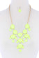 Brushed Oval Shape Dangle Metal Necklace