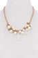 Black And Gold Balls With Tassel Statement Necklace