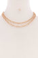 2 Simple Chain Metal Layered Necklace