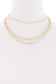 3 Layered Metal Chain Necklace