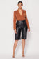 Deep-v Cropped Power Shoulder Blazer Bodysuit