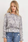 Ruffled Waist Drop Shoulder Long Sleeve Top