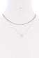 2 Layered Glass Bead Round Pendant Necklace