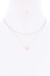 2 Layered Glass Bead Round Pendant Necklace
