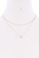 2 Layered Glass Bead Round Pendant Necklace