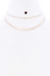 Herringbone Rhinestone Chain 2 Layered Necklace Earring Set