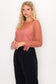 Lace Trim Shadow Stripe Bodysuit