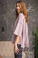 3/4 Slvs Mineral Washed Terry Knit Boxy Top