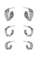 Basic Metal Mini Hoop 3 Pair Earring Set