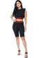 Shoulder Pad And Leopard Detailed Biker Shorts