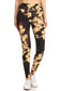 Yoga Style Banded Lined Tie Dye Print, Full Length Leggings In A Slim Fitting Style With A Banded High Waist.