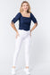 Elbow Slv Smocked Ruched Woven Top