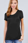 Short Sleeve Scoop Neck Top With Pocket