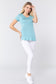 Short Sleeve Scoop Neck Top With Pocket