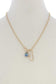 Oval Shape Rhinestone Charm Necklace