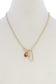 Oval Shape Rhinestone Charm Necklace
