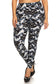 Abstract Print, Full Length Leggings In A Slim Fitting Style With A Banded High Waist