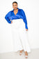 Satin Long Sleeve Tie Waist Wrap Top