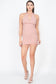 Pearl Trim Mesh Bodycon Dress
