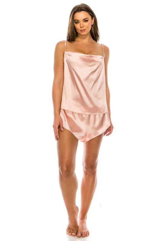 Satin Pj Short Set