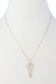 Rhinestone Key Pendant Long Necklace
