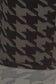 High Waisted Hound Tooth Printed Knit Legging With Elastic Waistband