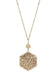 Fashion Glass Bead Hexagon Pendant Long Necklace