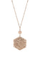 Fashion Glass Bead Hexagon Pendant Long Necklace