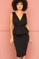 Shimmer Peplum Midi Dress