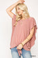 Leopard Jacquard Knit Jersey Top With Front Tie, Ruffled Sleeve