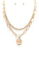 Smiley Chain Link Bead Necklace And Earring Set