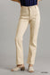 Panel Straight Cut Denim Jeans With Pockets