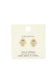 Hamsa Hand Cubic Zirconia Gold Dipped Earring