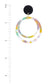 Acetate Double Circle Post Drop Earring