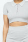 Collar Crop Top + Shorts Set